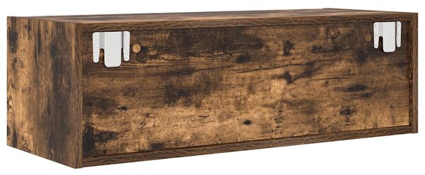 2 db füstös tölgy színű szerelt fa TV-szekrény 80x31x25,5 cm