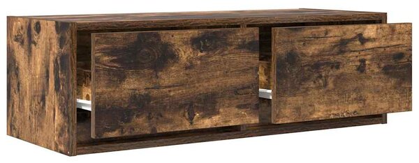 2 db füstös tölgy színű szerelt fa TV-szekrény 80x31x25,5 cm