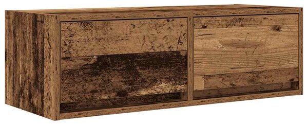 Antik fa színű szerelt fa TV-szekrény 80x31x25,5 cm