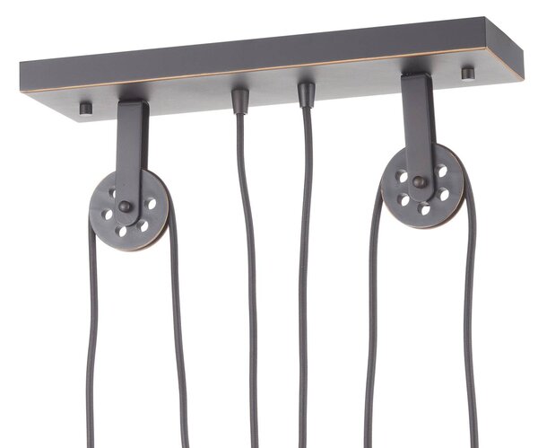 Westinghouse Iron Hill lógó világítás, fekete, 3 izzós, E27, dimmelhető, Fekete, Nappali / Étkező, fém, Indusztriális dizájn