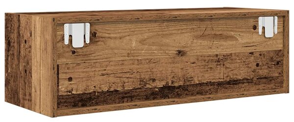 2 db antik fa szerelt fa fali TV-szekrény 80x31x25,5 cm