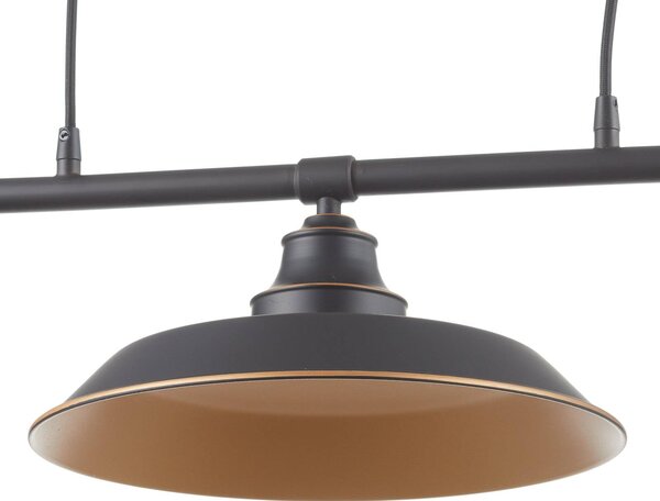 Westinghouse Iron Hill lógó világítás, fekete, 3 izzós, E27, dimmelhető, Fekete, Nappali / Étkező, fém, Indusztriális dizájn
