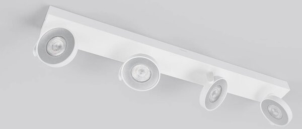 Philips Clockwork LED mennyezeti lámpa fehér 4-égő, dimmelhető, Fehér / opál, Nappali / Étkező, fém, Modern