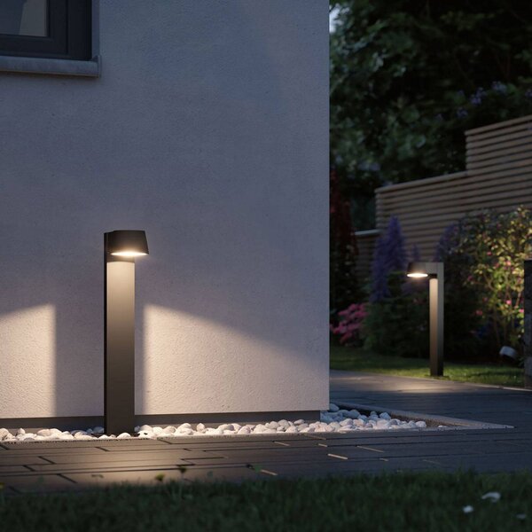 Paulmann Capea LED lábazati lámpa, Fekete, Alumínium, Modern