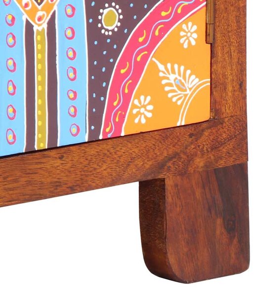 Tömör akácfa többszínű TV-szekrény 110x30x40