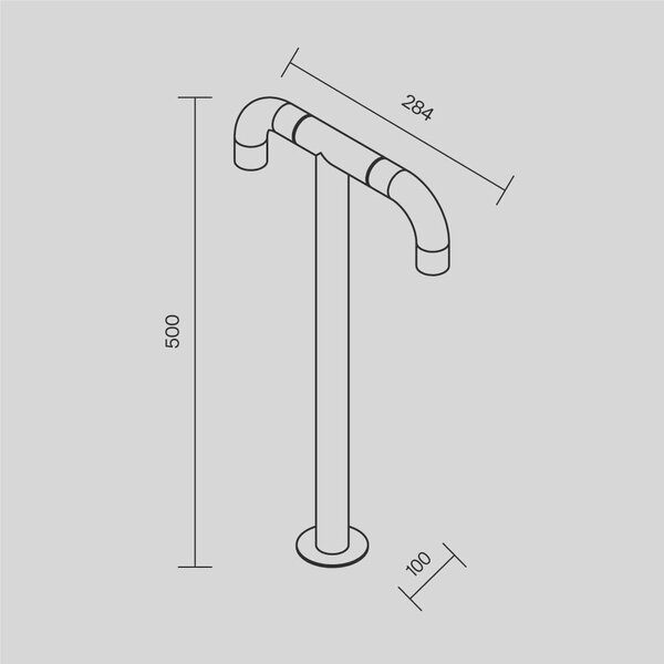 Maytoni modern kültéri állólámpa sleek grafit myo477fl-l4gf3k IP65