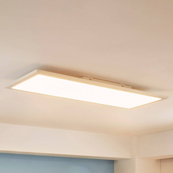 Arcchio Enja LED panel, 79,5 cm x 29,5 cm, dimmelhető, Fehér / opál, Dolgozószoba / Iroda, Alumínium