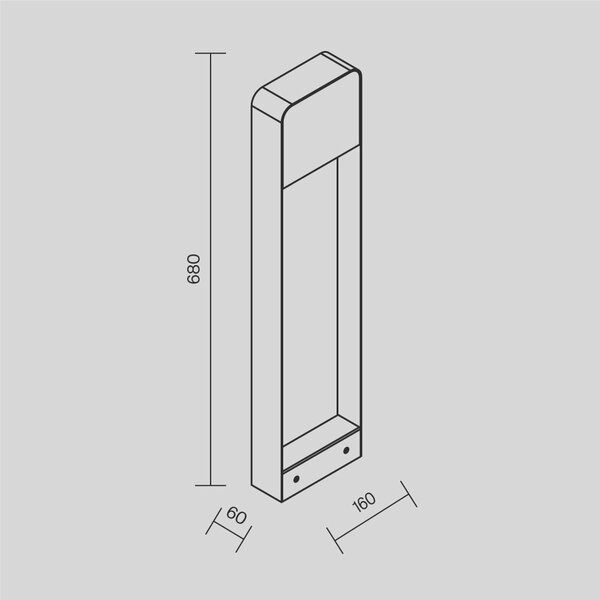 Maytoni modern kültéri állólámpa porte fekete myo481fl-l7b3k IP54