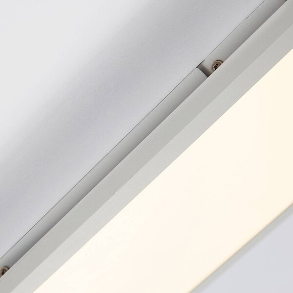 Arcchio Enja LED panel, 79,5 cm x 29,5 cm, dimmelhető, Fehér / opál, Dolgozószoba / Iroda, Alumínium