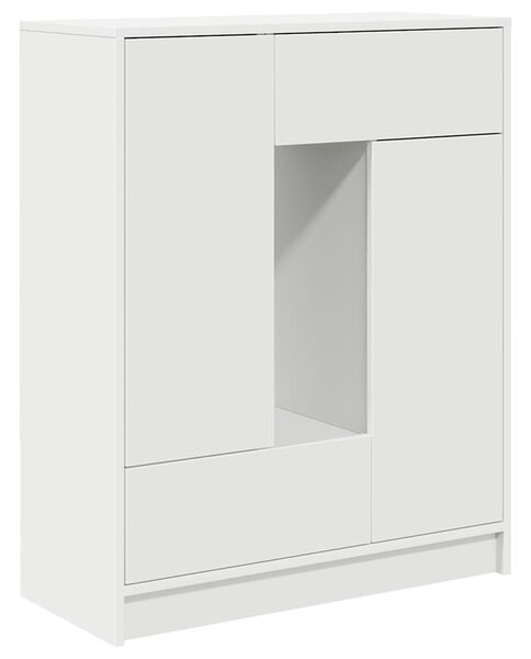 Fehér komód fiókokkal és ajtókkal 73x31x90 cm