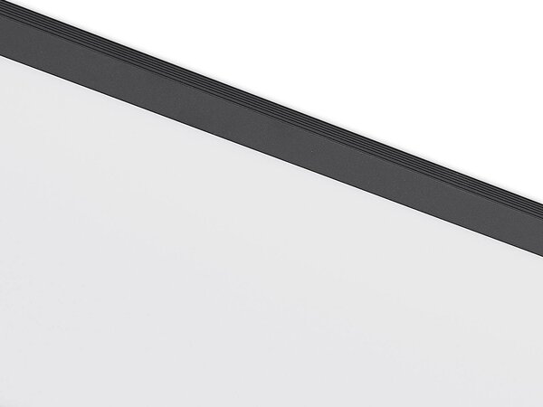 Lindby LED panel Nelios, 80 x 30 cm, CCT, fekete, fém, dimmelhető, Fekete, Konyha, Alumínium, Modern