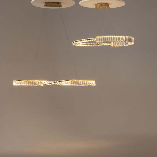 Maytoni modern függeszték krone sárgaréz átlátszó myp097pl-l45bs3k