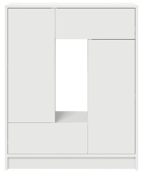 Fehér komód fiókokkal és ajtókkal 73x31x90 cm