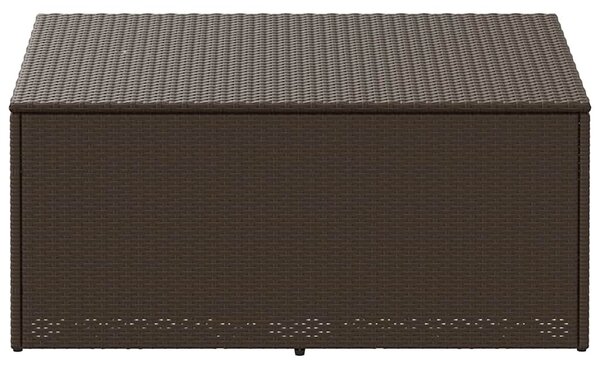 Barna polyrattan kerti tárolóláda 110x50x58 cm