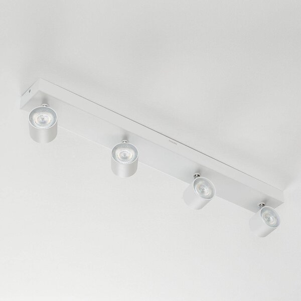 Philips Star LED-spot fehér 4-égő meleg fény, dimmelhető, Fehér / opál, Nappali / Étkező, fém, Modern