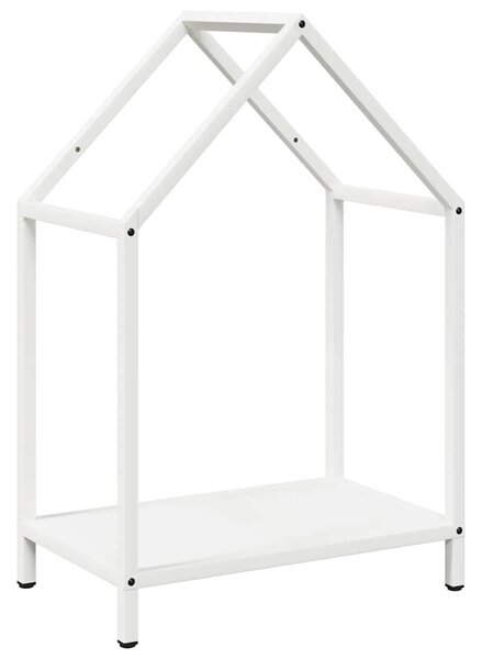 Fehér hidegen hengerelt acél tűzifatároló 40x25x60 cm