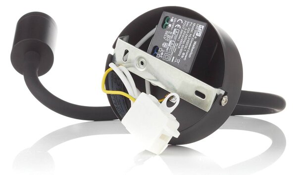 IDEAL LUX Focus rugalmas LED fali lámpa, fekete, Fekete, Hálószoba, fém, Modern