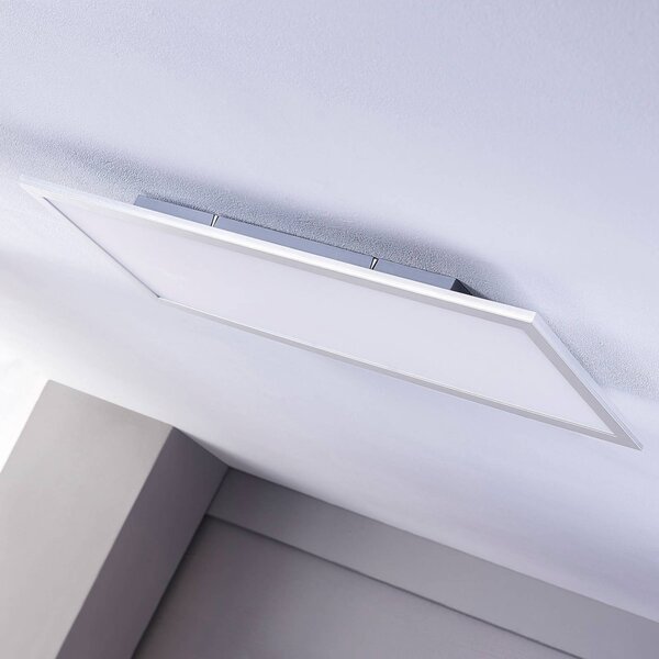 Lindby LED panel Livel, 4000K, 80 cm x 30 cm, ezüst, fém, Alu / szürke / cink, Konyha, Műanyag, Modern