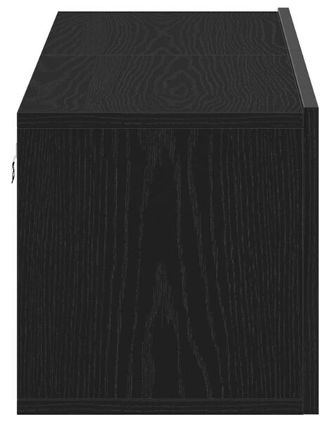 Fekete tölgy színű szerelt fa TV-szekrény 120x30x30,5 cm