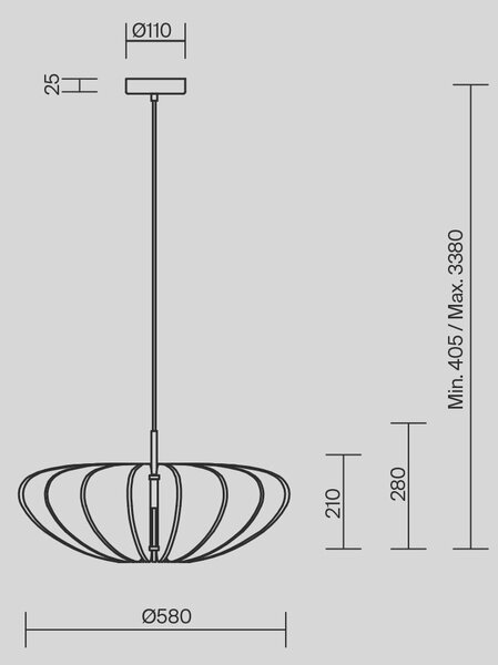 Maytoni modern függeszték cambio fekete szürke mymod398pl-01gr1
