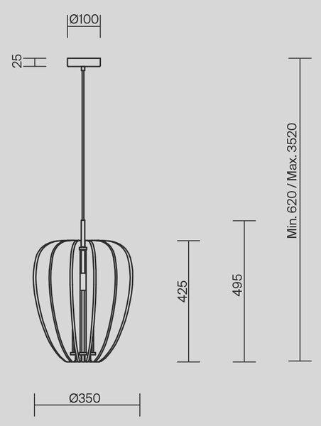 Maytoni modern függeszték cambio fekete szürke mymod398pl-01gr