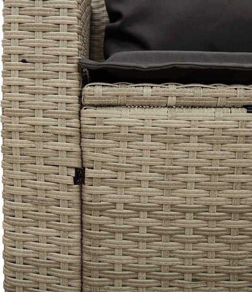 5 részes polyrattan kerti kanapé garnitúra párnákkal stackable