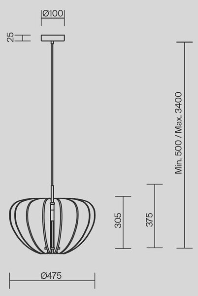 Maytoni modern függeszték cambio fekete ezüst mymod398pl-01s
