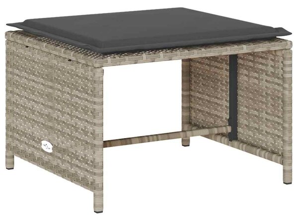 5 részes polyrattan kerti kanapé garnitúra párnákkal stackable