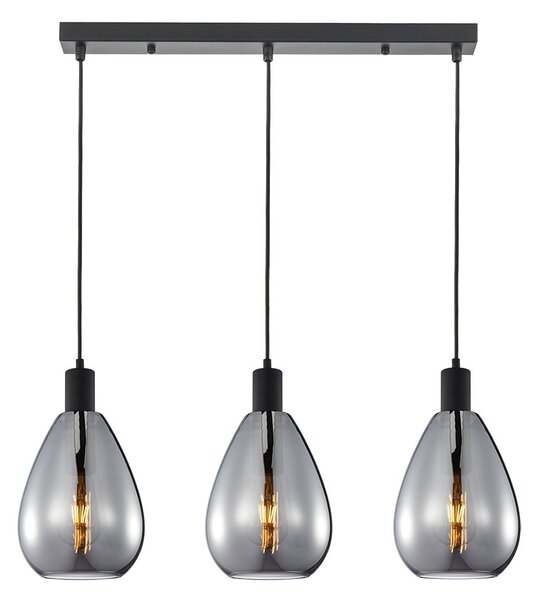 Italux modern függeszték zulo fekete füstös itxpnd-27812-3-bk-sg