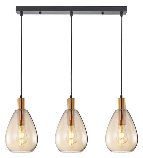 Italux modern függeszték zulo borostyán sárgaréz itxpnd-27812-3broamb