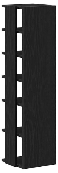 Fekete tölgy szerelt fa cipőszekrény 25x27x102 cm