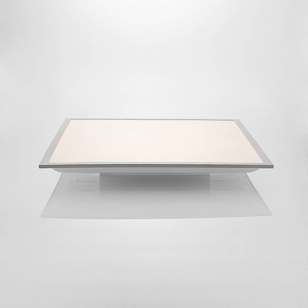 Lindby LED panel Stenley, 4000 K, 60 cm x cm, ezüst/fehér, Fehér / opál, Konyha, Műanyag, Modern