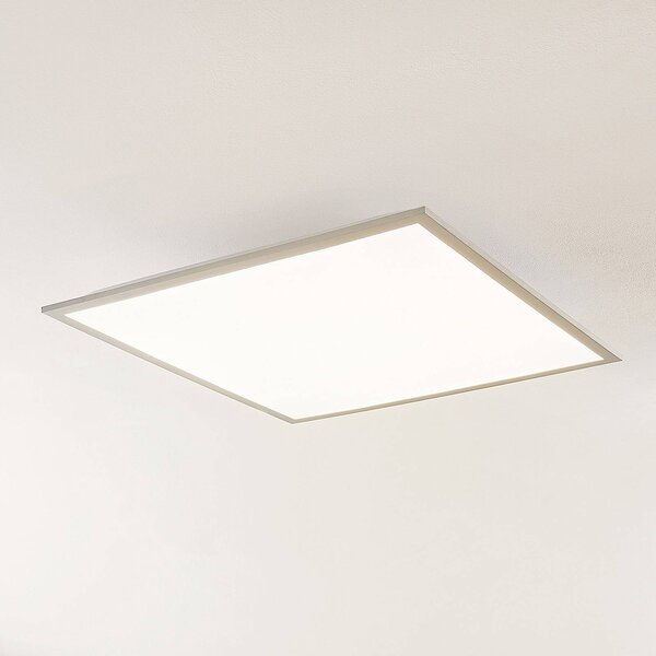 Lindby LED panel Stenley, 4000 K, 60 cm x cm, ezüst/fehér, Fehér / opál, Konyha, Műanyag, Modern