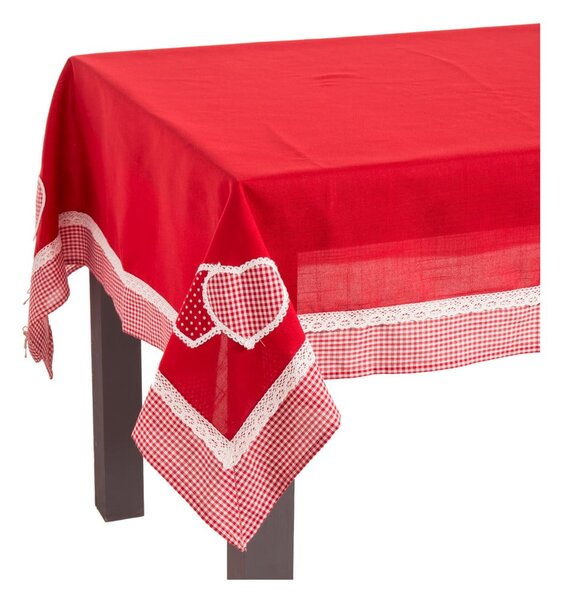 Hearts piros asztalterítő, 150 x 210 cm - Casa Selección