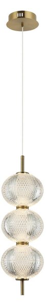 Italux modern függeszték lazie sárgaréz átlátszó itxpnd-29038-3-gd