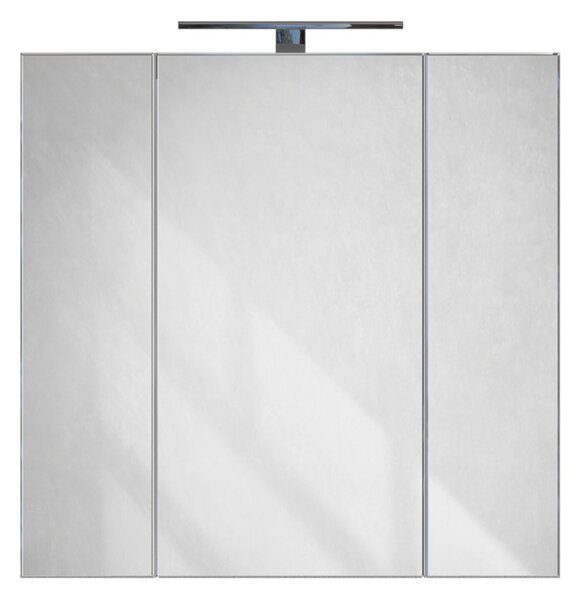 Piramida AKVA Tükrös fürdőszobai szekrény - LED világítással - 75 x 69 x 15 cm