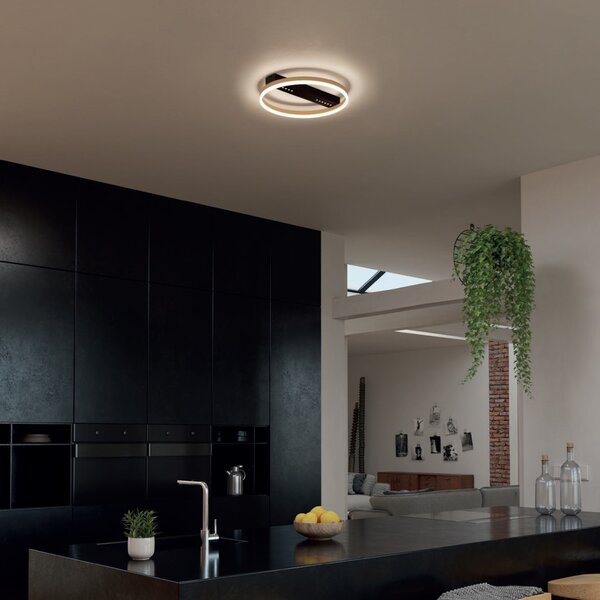 DEMY mennyezeti lámpa – matt fekete és arany, LED, modern design