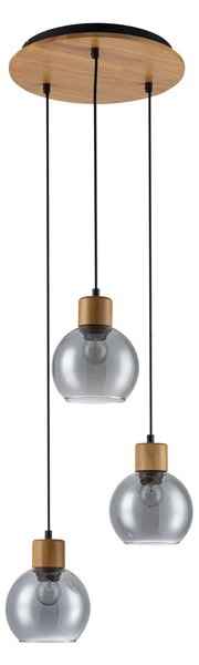 Italux modern függeszték velma füstös fa itxpnd-67505-3-wd