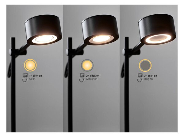 Nordlux Clyde LED függőlámpa, négy izzós, egyenes, dimmelhető, Fekete, Nappali / Étkező, fém, Modern