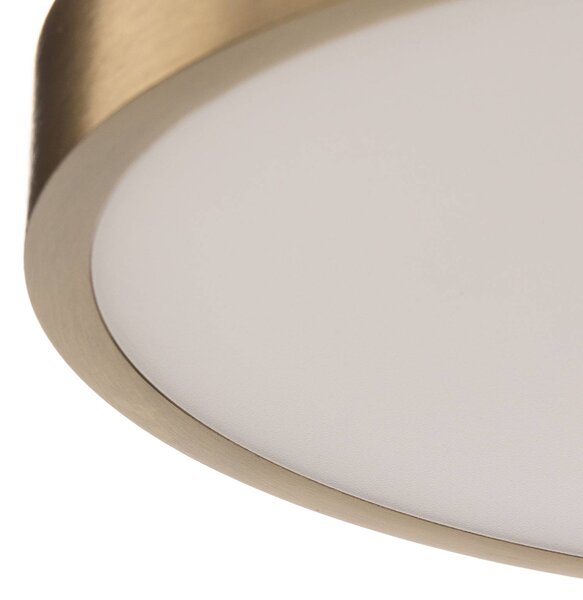 ORION Bully LED mennyezeti lámpa patinás megjelenéssel, Ø 24 cm, Sárgaréz / arany, Nappali / Étkező, Alumínium, Modern