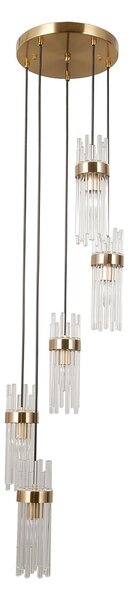 Italux modern függeszték taraso átlátszó arany itxpnd-40760-5-hbr