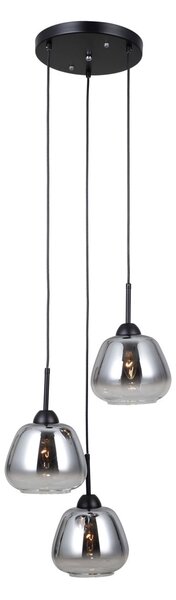 Italux modern függeszték felis matt fekete füstös itxpnd-40824-3-bk