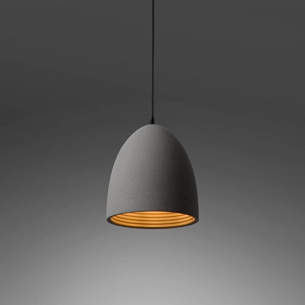 Paul Neuhaus függőlámpa Eton, 3.flg., 100 cm, beton, G9, dimmelhető, Alu / szürke / cink, Nappali / Étkező, Beton