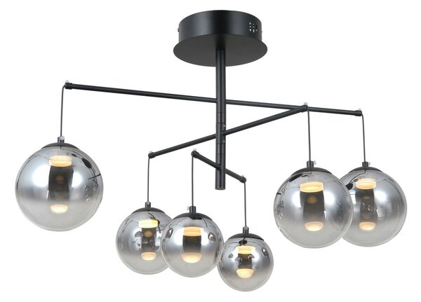 Italux modern függeszték velada matt fekete szürke itxpnd-34381-6-bk