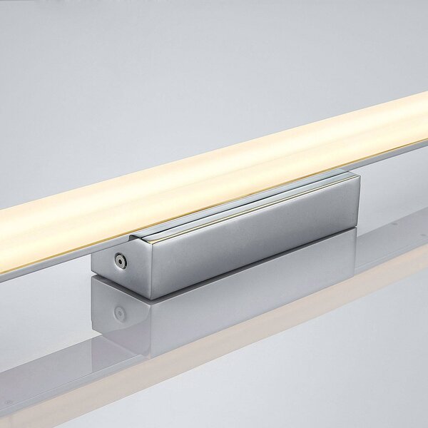 Lindby LED fürdőszobai mennyezeti lámpa Levke, 75 cm, fényerőszabályzó, IP44, dimmelhető, Króm / ezüst, Fürdőszoba, Műanyag, Modern