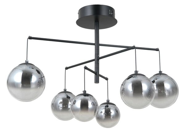 Italux modern függeszték velada matt fekete szürke itxpnd-34381-6-bk