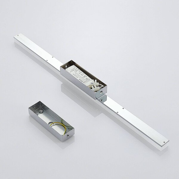 Lindby LED fürdőszobai mennyezeti lámpa Levke, 75 cm, fényerőszabályzó, IP44, dimmelhető, Króm / ezüst, Fürdőszoba, Műanyag, Modern