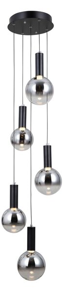 Italux modern függeszték strela matt fekete szürke itxpnd-34378-5s-bk