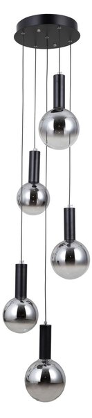 Italux modern függeszték strela matt fekete szürke itxpnd-34378-5s-bk