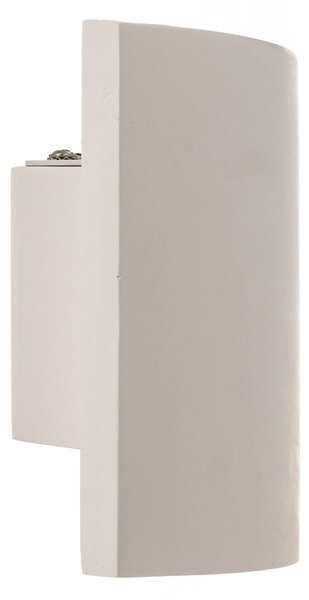 Lindby fali lámpa Naike, fehér, gipsz, magasság 15 cm, dimmelhető, Fehér / opál, Folyosó, Gipsz / agyag, Modern